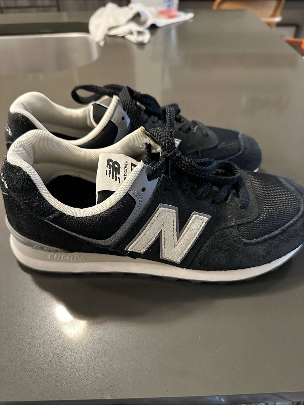 New Balance Black and White Men's Athletic Sneakers